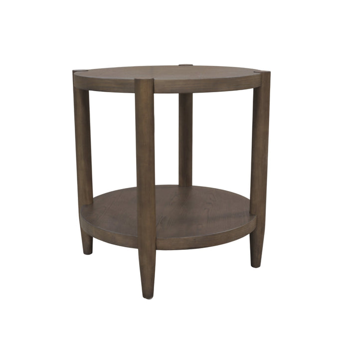 Alpine Furniture Cleo Sinclair Round End Table, Walnut