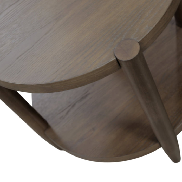 Alpine Furniture Cleo Sinclair Round End Table, Walnut