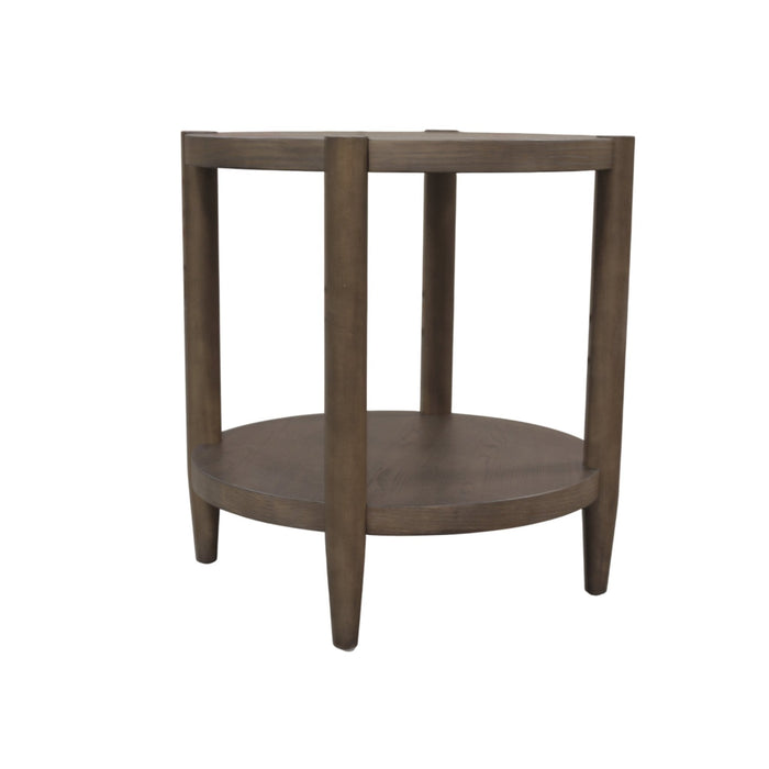 Alpine Furniture Cleo Sinclair Round End Table, Walnut