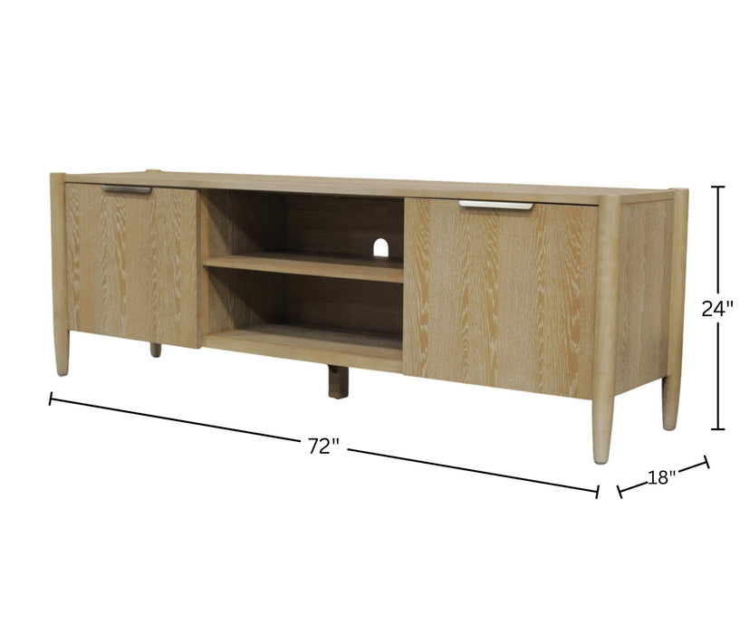 Alpine Furniture Cleo Sinclair TV Console, Natural