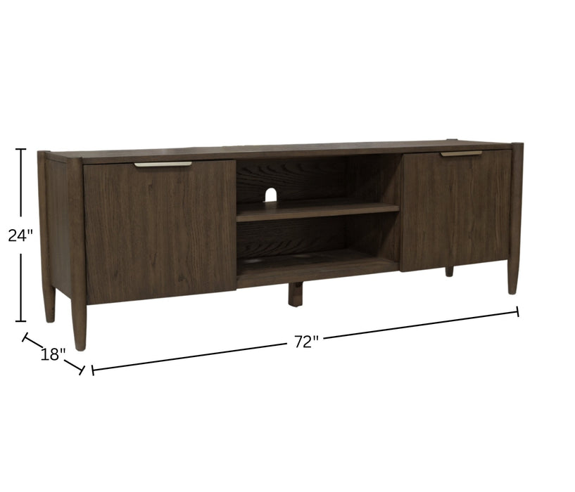 Alpine Furniture Cleo Sinclair TV Console, Walnut