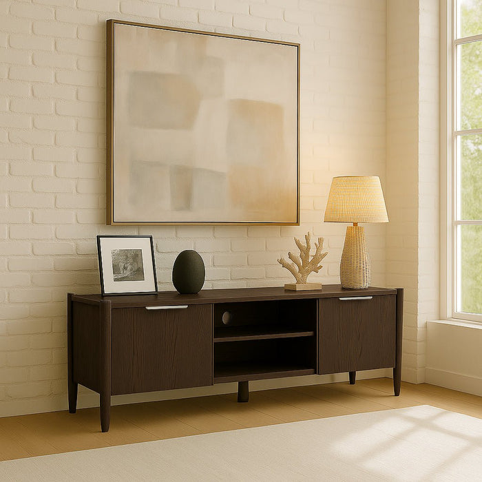 Alpine Furniture Cleo Sinclair TV Console, Walnut