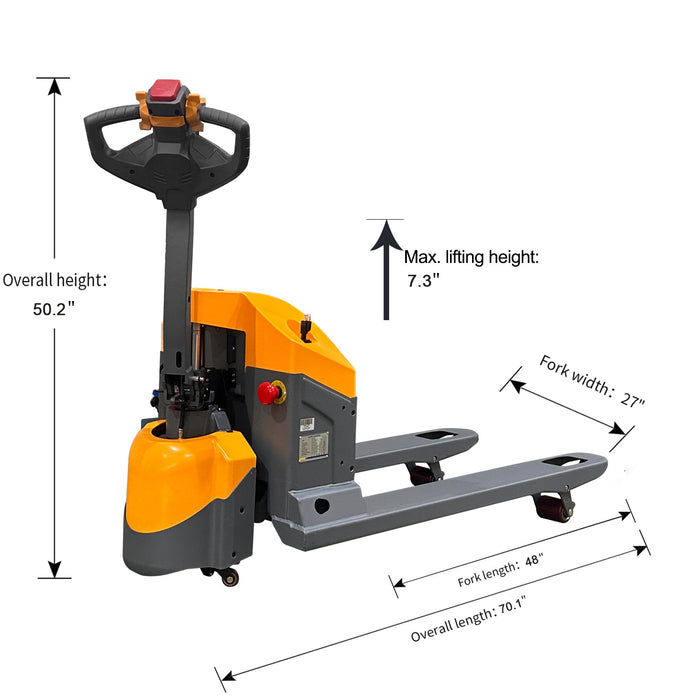 Xilin CBD20WE-19BC electric pallet jack mast and lift detail