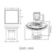 wonderland shower inc Brushed Nickel brass floor drain 4x4inch - Product Image 6