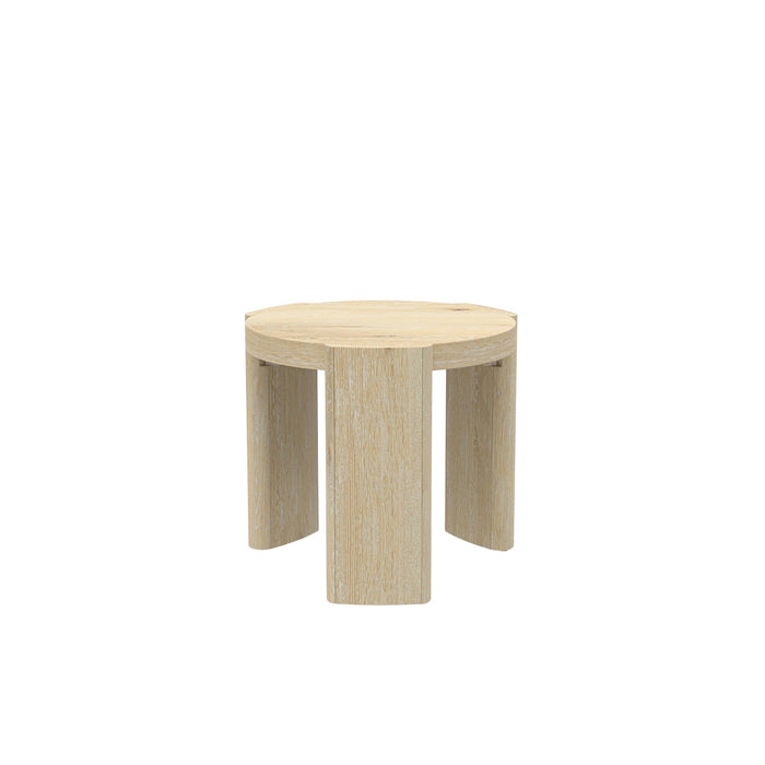 Alpine Furniture Sloane 20" Round End Table, Driftwood