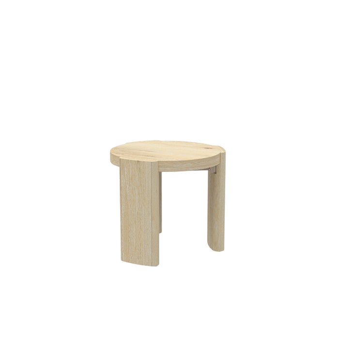Alpine Furniture Sloane 20" Round End Table, Driftwood