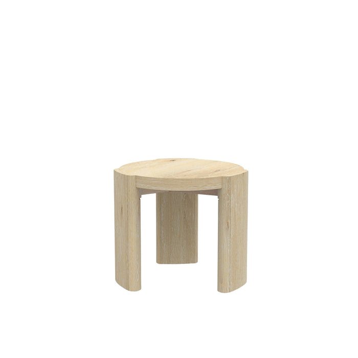 Alpine Furniture Sloane 20" Round End Table, Driftwood