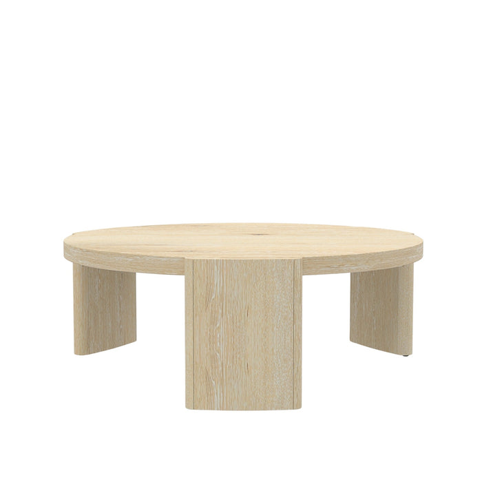 Alpine Furniture Sloane 42" Round Coffee Table, Driftwood