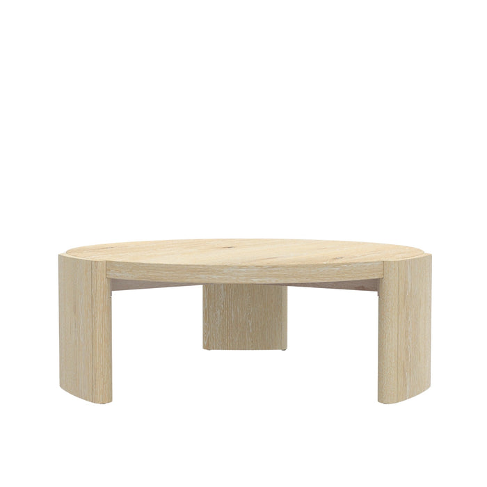 Alpine Furniture Sloane 42" Round Coffee Table, Driftwood