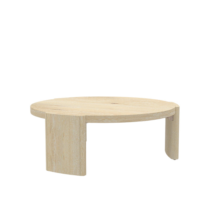 Alpine Furniture Sloane 42" Round Coffee Table, Driftwood