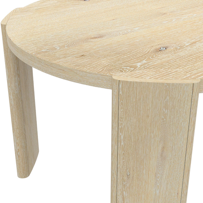 Alpine Furniture Sloane Round Dining Table, Driftwood