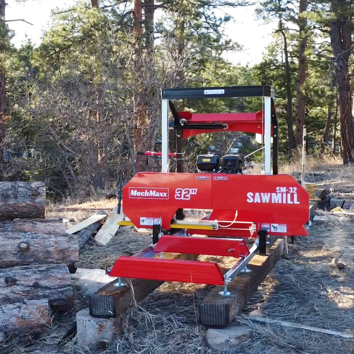 32" Portable Sawmill & 34 Ton Kinetic Log Splitter Combo