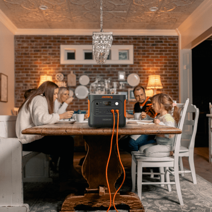Jackery Solar Generator 2000 v2 with 2x SolarSaga 200W – Explorer 2000 v2 power station, third view