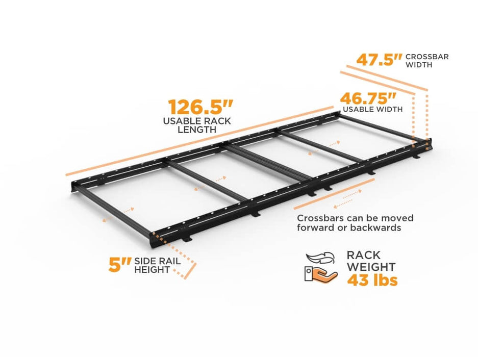 Flatline Van Co. 2007-2026 Mercedes-Benz Sprinter Van Low Pro Roof Rack 144" High Roof – image 15 of 16