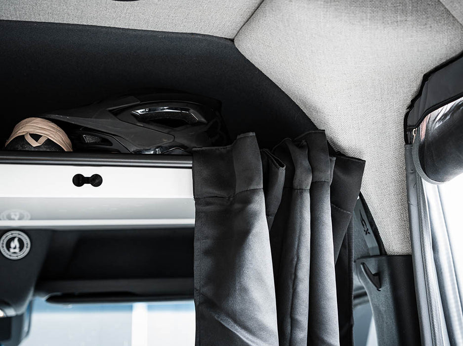 Flatline Van Co. 2019-2026 Mercedes-Benz Sprinter Van Headliner Shelf – installed on vehicle, image 7 of 9