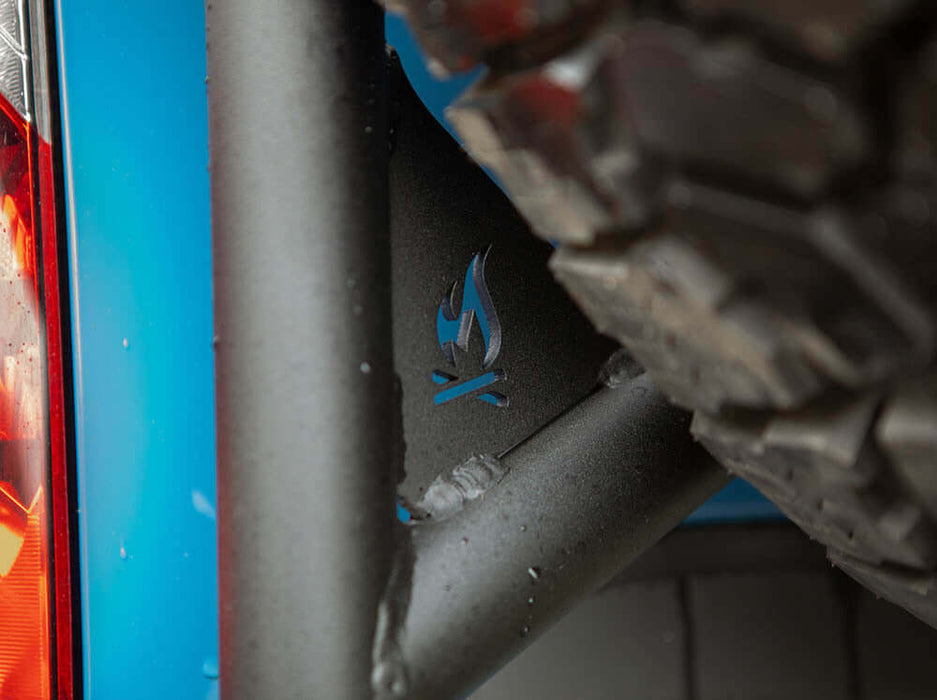 Flatline Van Co. 2019-2026 Mercedes-Benz Sprinter Van Rear Ladder + Tire Carrier – detail view, image 5 of 10