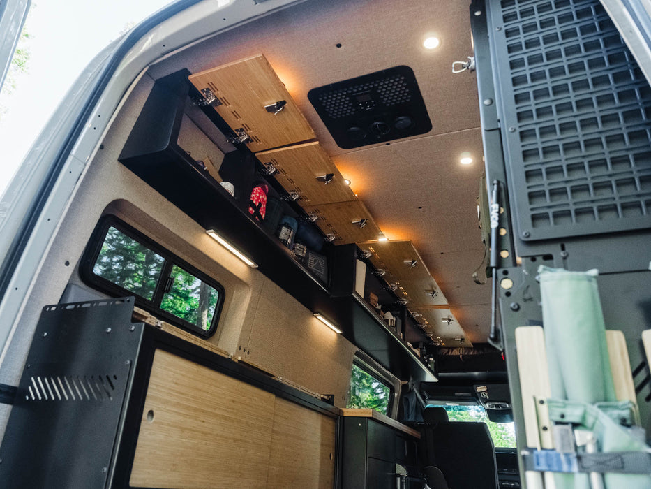Flatline Van Co. 2007-2026 Mercedes-Benz 40" Shallow Upper Cabinet Black - Bamboo Door – image 4 of 11