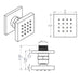 Cascada 2” Square Body Spray Shower Jet with built-in 16-Nozzles - Features