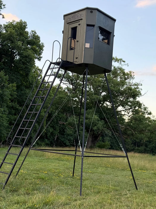 Boonetown adjustable metal base stand for hunting blind main