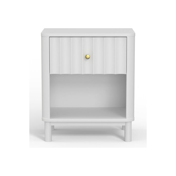 Alpine Furniture Stapleton One Drawer Nightstand, White