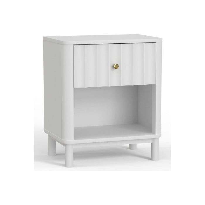 Alpine Furniture Stapleton One Drawer Nightstand, White