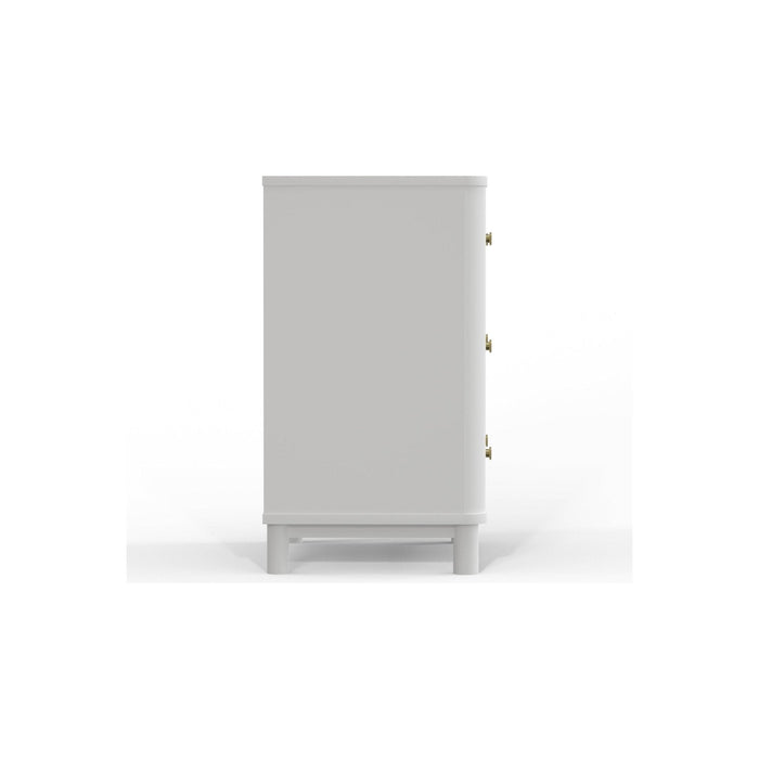 Alpine Furniture Stapleton Three Drawer Small Chest, White