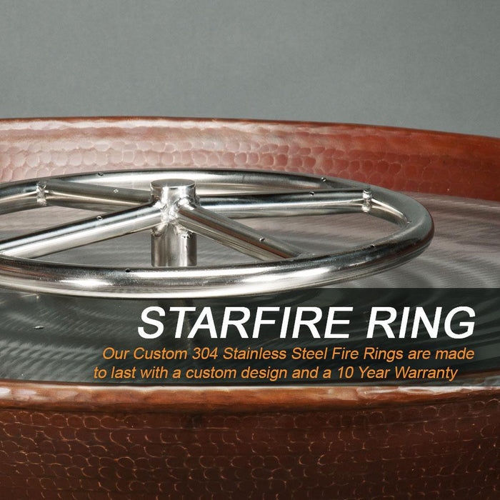 Taza Moreno 30" W Round Copper Fire Bowl - MORENO-TAZA-309 by Starfire Designs Starfire Designs