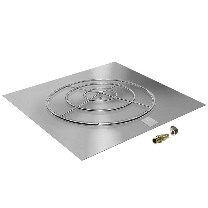 Starfire Designs Square Fire Pit Burner Kit - Match Lit Ignition Starfire Designs