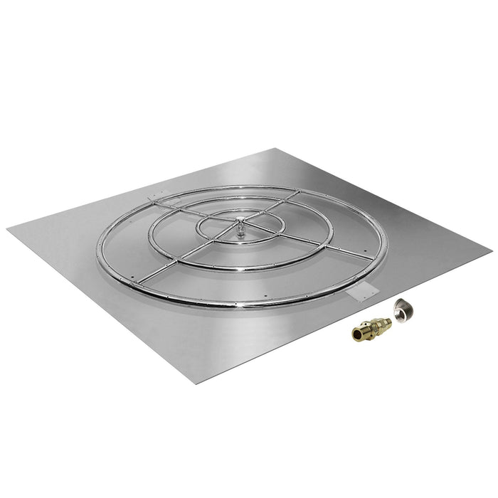 Starfire Designs Square Fire Pit Burner Kit - Match Lit Ignition Starfire Designs