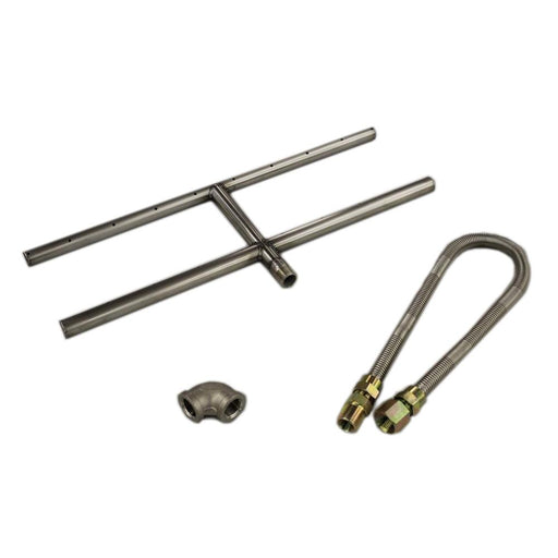 Starfire Designs Stainless Steel Fireplace Rear Inlet H-Burner Starfire Designs