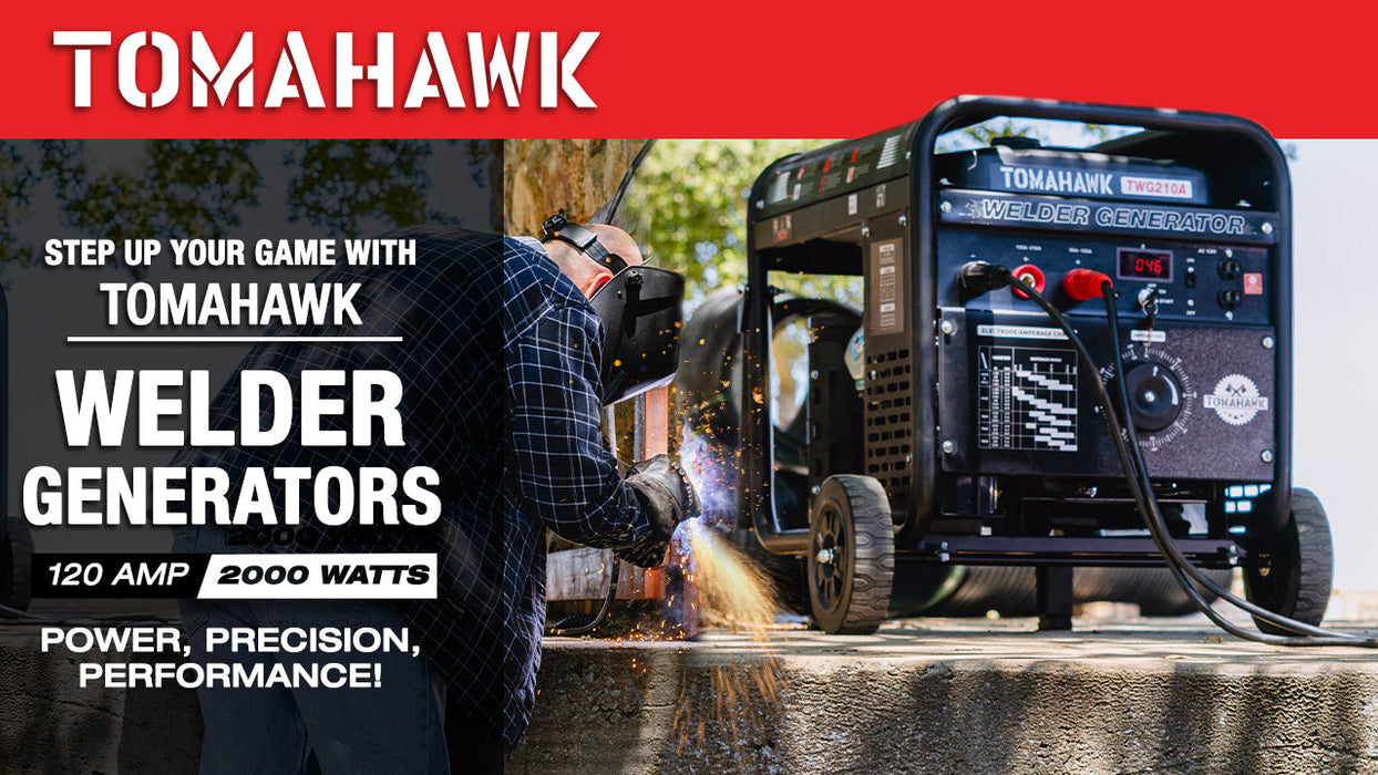 Tomahawk Power 210 Amp Engine Driven Welder Generator 2000 Watt 15 HP Gas Powered - Detail View 2