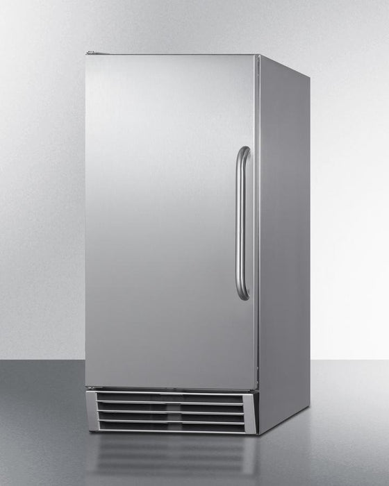 Summit 15" Wide 50 Lb. ADA Compliant Commercially Listed Outdoor Clear Icemaker with... Beverage Cooler - Side View