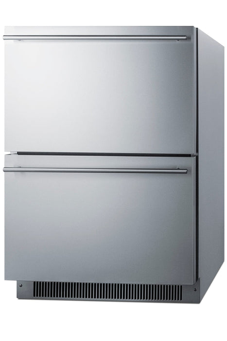 Summit 24" Wide Stainless Steel 2-Drawer All-Freezer, ADA Compliant / ADFD2D24