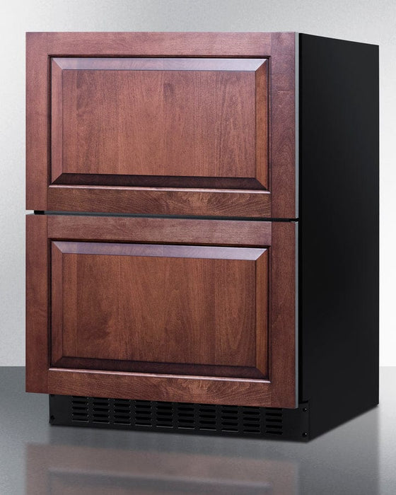 Summit 24" Wide 2-Drawer All-Refrigerator / 3.1 cu.ft. Capacity, ADA Compliant Design, Adjustable Height, Built-In Capable, Stainless Steel Drawers, Panel-Ready Drawer Fronts, Professional Handles, Frost-Free / ASDR2414