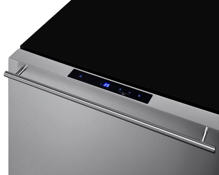 Summit 24" Wide 2-Drawer All-Refrigerator / 3.7 cu.ft. Capacity, ADA Compliant, Panel-Ready Drawer Fronts, Stainless Steel Drawers, Professional Handles, Frost-Free, Digital Thermostat / ADRD241PNR