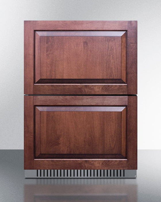 Summit 24" Wide 2-Drawer Refrigerator-Freezer / 3.32 cu.ft. Capacity, ADA Compliant, Stainless Steel Drawers, Panel-Ready Drawer Fronts, Professional Handles, Frost-Free Operation, Digital Thermostat / ADRF244CSS