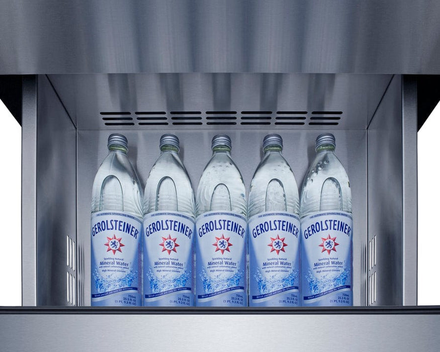 Summit 24" Wide Built-In 3-Drawer Outdoor All-Refrigerator with Stainless Steel Fronts and Black Cabinet / SP6DS3DOS