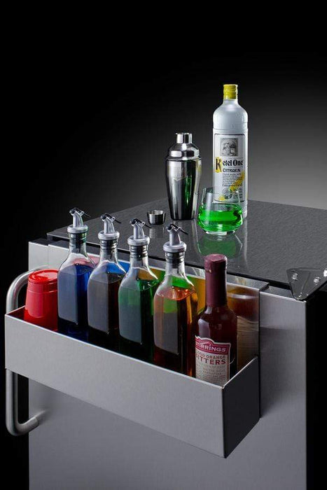 Summit 24" Wide Outdoor All-Refrigerator, with Speed Rail / 5.5 cu.ft. Capacity, Automatic Defrost, 304 Grade Stainless Steel Exterior Construction, Ground Fault Circuit Interrupter / SPR7BOSSTSR