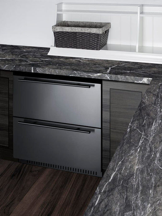 Summit 27" Wide 2-Drawer All-Refrigerator, ADA Compliant / 4.83 cu.ft. Capacity, Panel-ready Drawer Front, Stainless Steel Drawers, Wide temperature range / SPR275OS2DADA