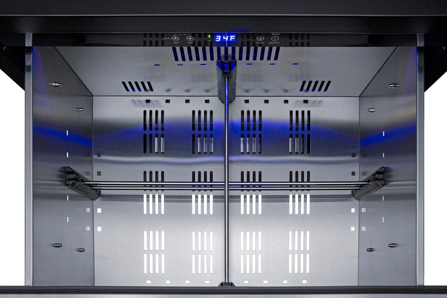 Summit 27" Wide 2-Drawer All-Refrigerator, ADA Compliant (Panels Not Included) / 4.83 cu.ft. Capacity, Panel-ready Drawer Front, Stainless Steel Drawers, Wide Temperature Range / SPR275OS2DPNRADA