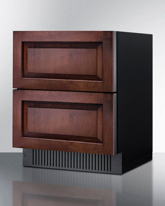 Summit 27" Wide 2-Drawer All-Refrigerator (Panels Not Included / 4.83 cu.ft. Capacity, Stainless Steel Drawers,  Panel-Ready Drawer Fronts, Wide Temperature Range, Professional Handles / SPR275OS2DPNR