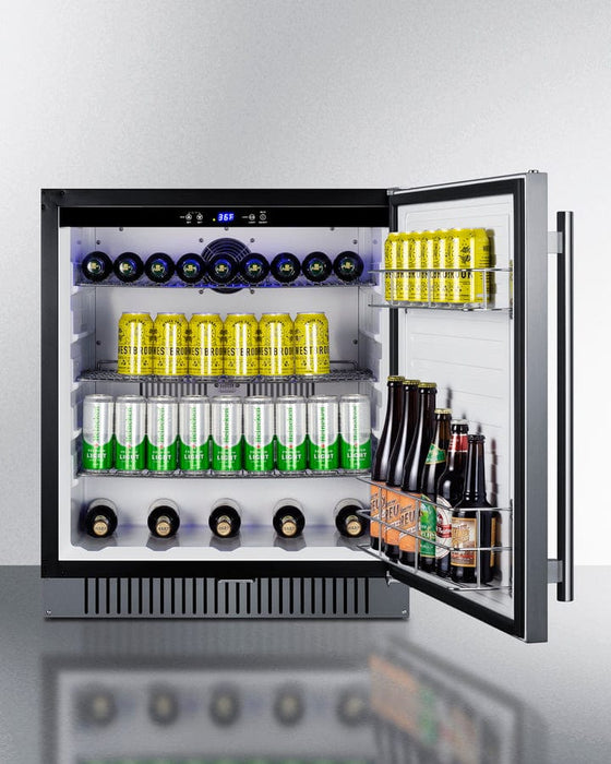 Summit 27" Wide Built-In All-Refrigerator / 4.98 cu.ft. Capacity, ADA Compliant, Built-In Capable, Digital Control Panel, Factory Installed Lock, Stainless Steel Door / FF27BSSADA