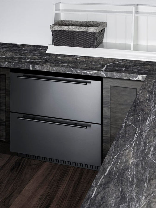 Summit 30" Wide 2-Drawer All-Refrigerator, ADA Compliant / 5.42 cu.ft. Capacity, Panel-ready Drawer Front, Stainless Steel Drawers, Professional Handles / SPR3032DADA