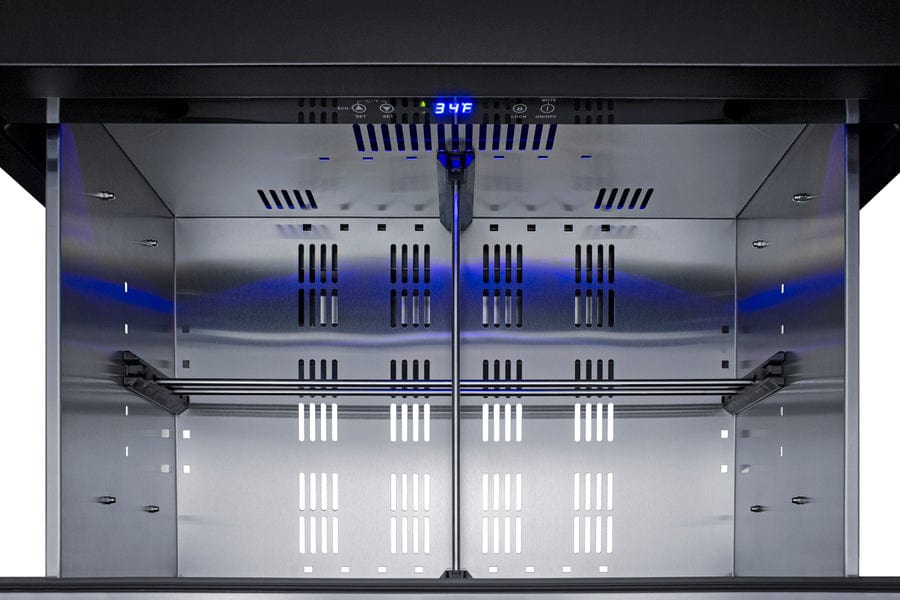 Summit 30" Wide 2-Drawer All-Refrigerator / 5.42 cu.ft. Capacity, Stainless Steel Drawers,  Panel-Ready Drawer Fronts, Professional Handles, Frost-free / SPR3032D