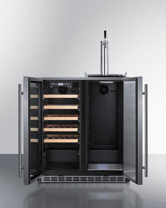Summit 30" Wide Built-In Indoor/Outdoor Combination Wine Cellar or Kegerator / 6.3 cu.ft.... Beverage Cooler - View 10
