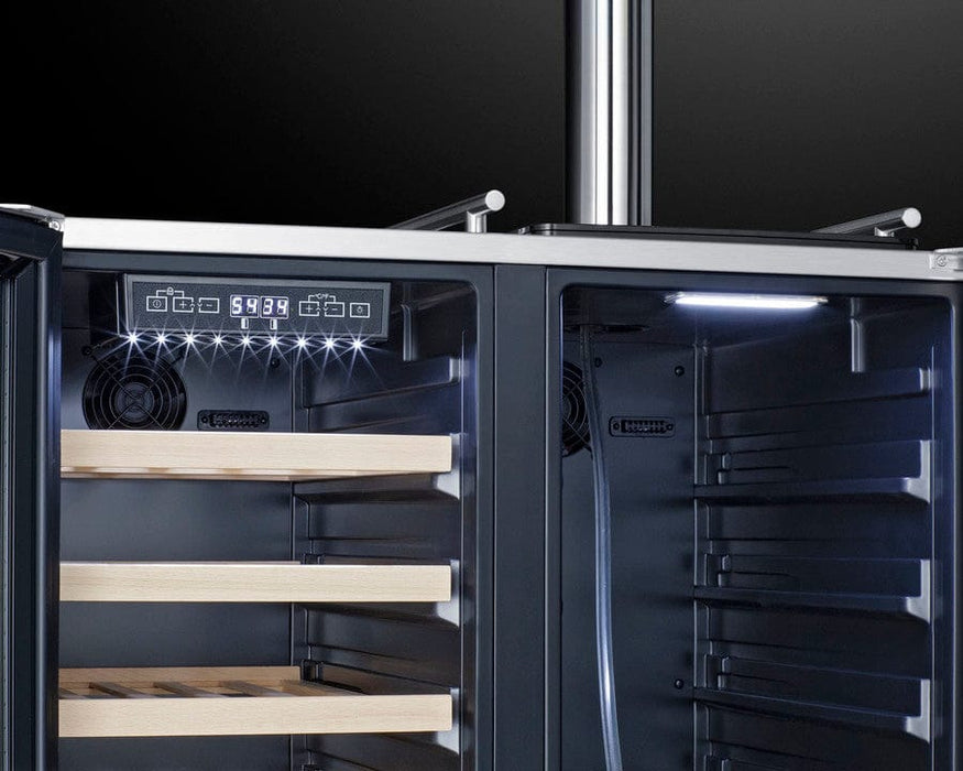Summit 30" Wide Built-In Indoor/Outdoor Combination Wine Cellar or Kegerator / 6.3 cu.ft.... Beverage Cooler - View 9