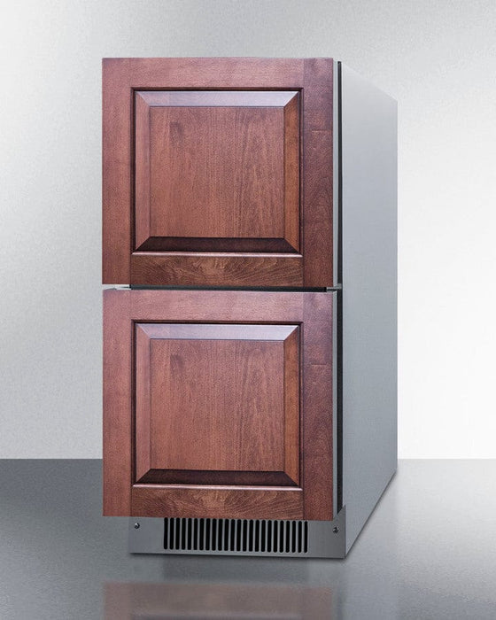 Summit Commercially Listed ENERGY STAR Certified 15" Wide 2-Drawer All-Refrigerator in Stainless Steel... - Lifestyle View