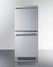 Summit Commercially Listed ENERGY STAR Certified 15" Wide 2-Drawer All-Refrigerator in Stainless Steel designed for...