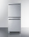 Summit Commercially Listed ENERGY STAR Certified 15" Wide 2-Drawer All-Refrigerator in Stainless Steel... - Dimensions