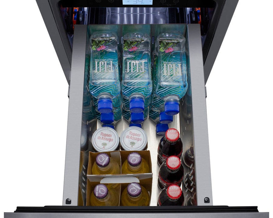 Summit Commercially Listed ENERGY STAR Certified 15" Wide 2-Drawer All-Refrigerator in Stainless Steel... - Detail View